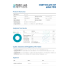 Certificate of analysis for Ipamorelin detailing purity results and storage conditions for research use only
