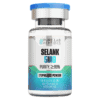 Pure Lab Peptides Selank 5 mg lyophilized powder vial with blue cap, purity ≥99%, research use only