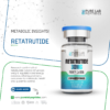 Pure Lab Peptides Retatrutide 30 mg lyophilized powder vial, blue cap and clear glass, research use only