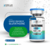 Pure Lab Peptides Glutathione 600 mg vial, clear glass with blue cap, research use only