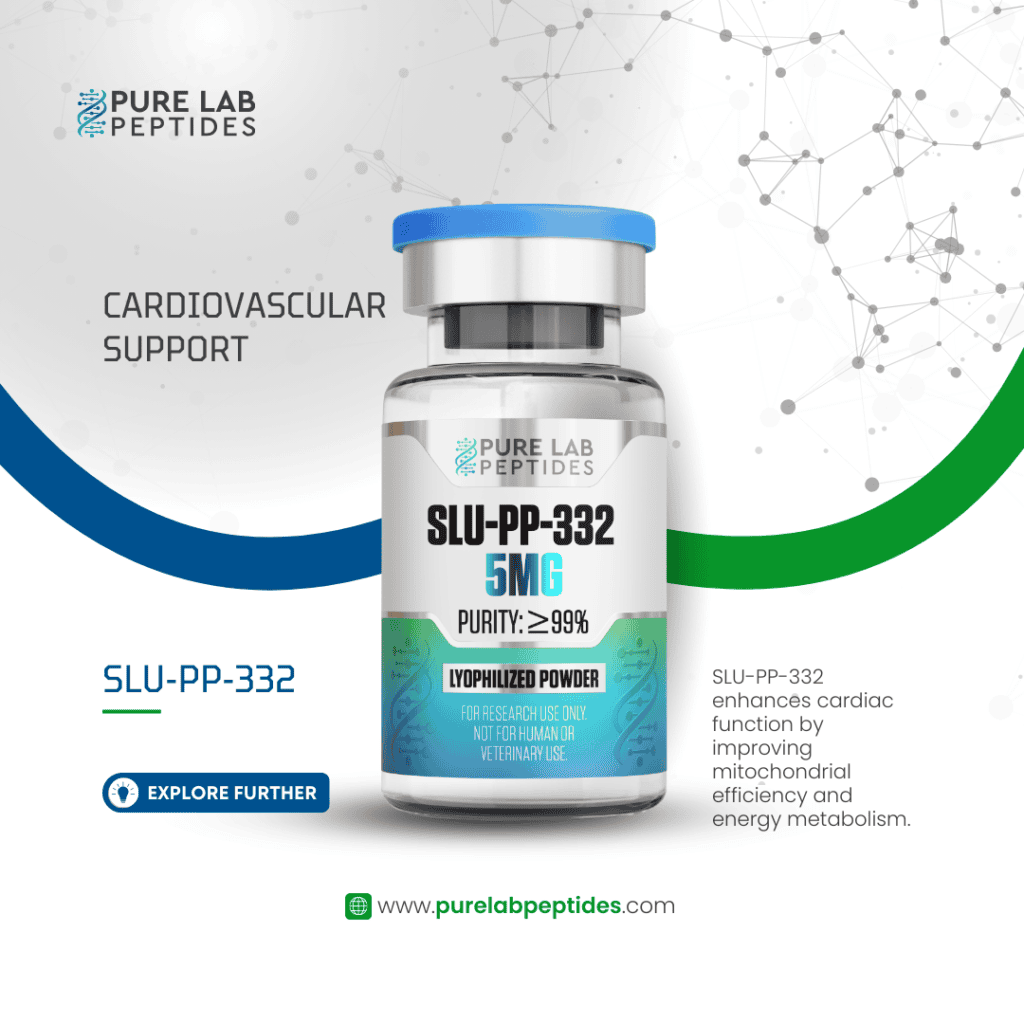 Pure Lab Peptides SLU-PP-332 5 mg lyophilized powder vial, blue cap, research use only