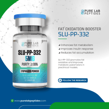 Pure Lab Peptides SLU-PP-332 5 mg lyophilized powder vial, blue cap, research use only