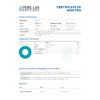 Certificate of analysis for SNAP-B product, detailing purity, appearance, and quality assurance information