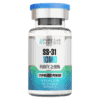 Pure Lab Peptides SS-31 10 mg lyophilized powder vial, clear glass with blue cap, for research use only