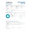 Certificate of analysis for Pure Lab Peptides Ara-290, detailing product information, analytical results, and compliance.