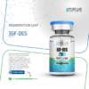 A promotional image for IGF-DES by Pure Lab Peptides, featuring a clear vial labeled 'IGF-DES 2MG' and details about its purity (>99%). The background includes abstract patterns and text emphasizing its regenerative properties. The image encourages users to learn more at the website www.purelabbpeptides.com.