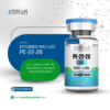 Pure Lab Peptides PE-22-28 10 mg lyophilized powder vial with blue cap, research use only