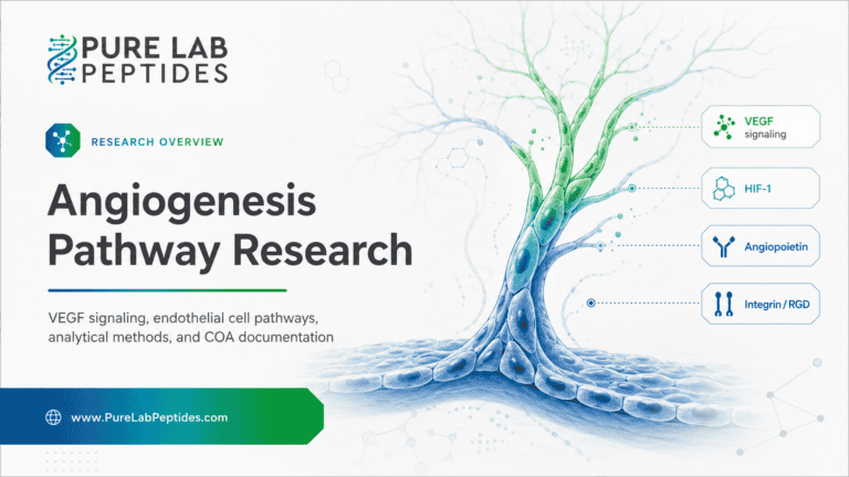 Angiogenesis pathway research overview and RUO peptide analysis