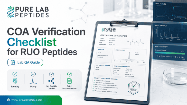 COA Verification Checklist for RUO Peptides – Lab QA Guide