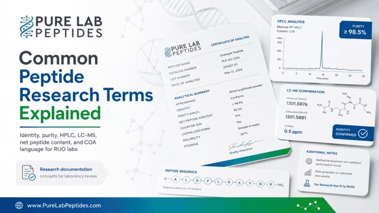 Common Peptide Research Terms Explained for RUO Labs