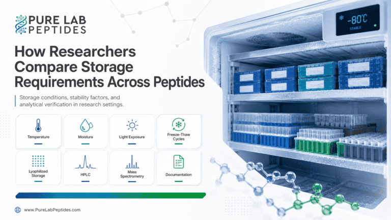 How Researchers Compare Storage Requirements Across Peptides (research lab)