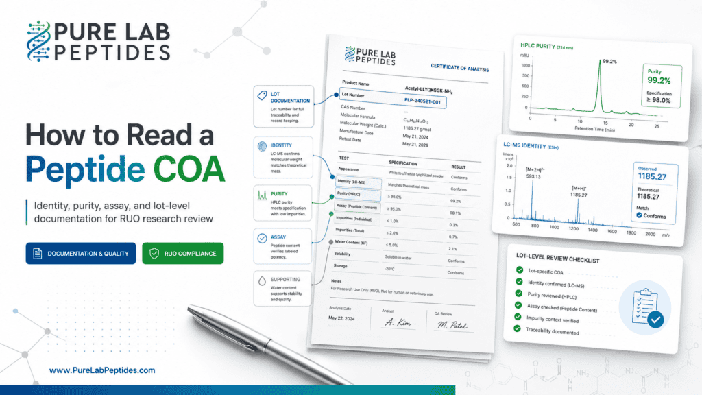 How to Read a Peptide COA for RUO Research