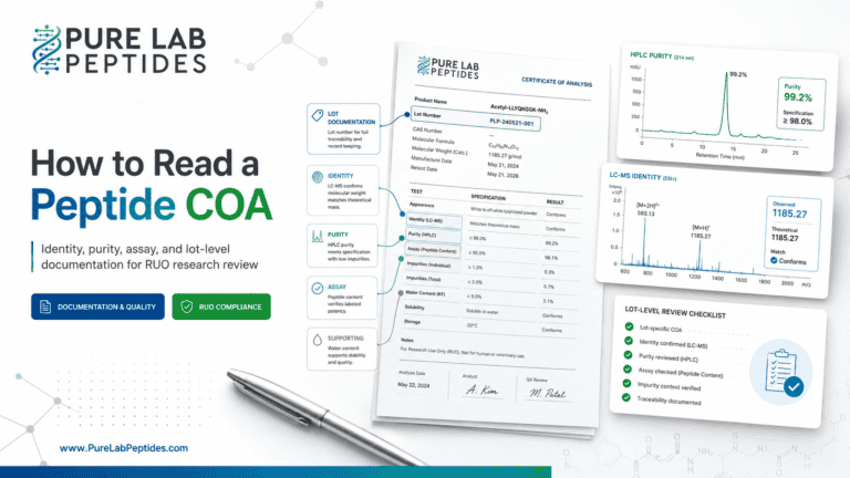 How to Read a Peptide COA for RUO Research