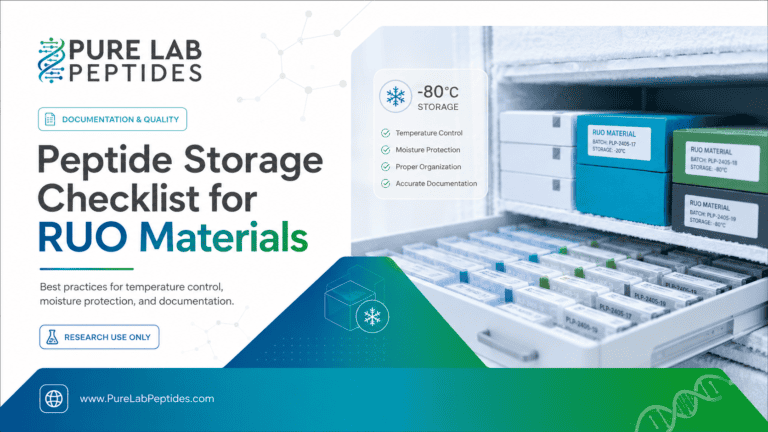 Peptide Storage Checklist for RUO Materials – Best Practices and Guidelines