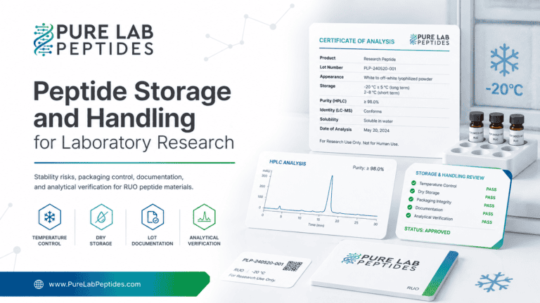 Peptide Storage and Handling for Laboratory Research