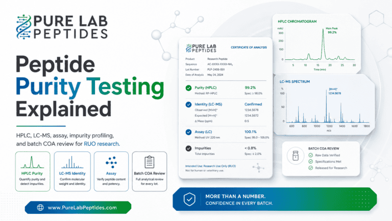 Peptide Purity Testing Explained for RUO Research