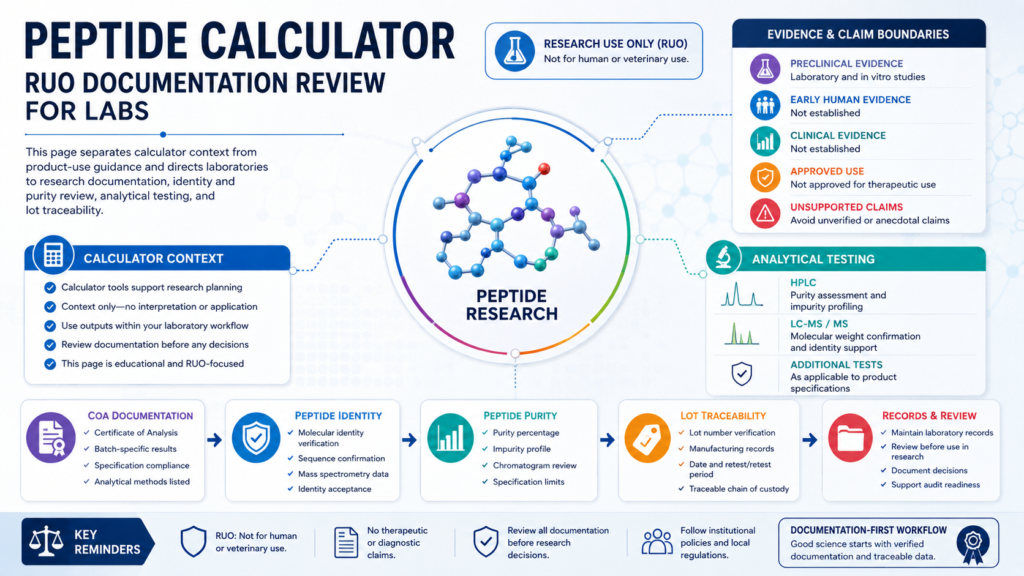 Peptide Calculator RUO Documentation Review for Labs